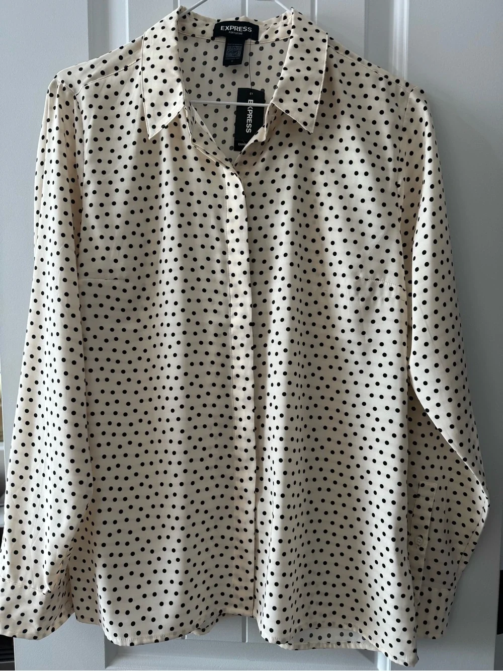 EXPRESS Polka Dot Portofino Shirt Buttery Soft!